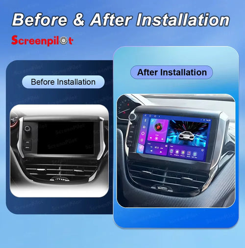 Android Auto For Peugeot 208 2008 Series 2012- 2018 Car Radio CarPlay Screen Automotive Multimedia GPS Navigation Android 16