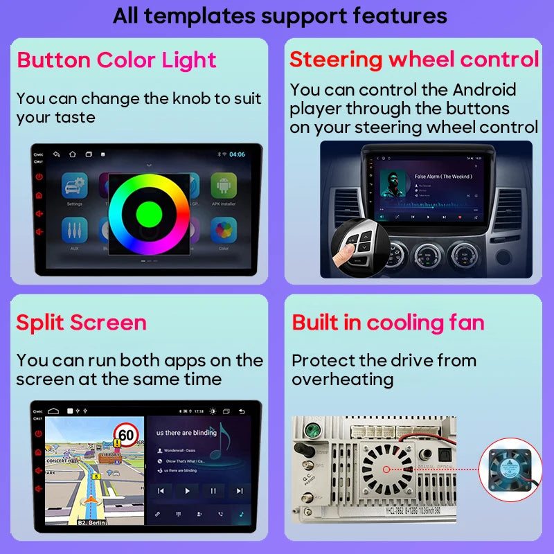 Android Auto For Peugeot 208 2008 Series 2012- 2018 Car Radio CarPlay Screen Automotive Multimedia GPS Navigation Android 16