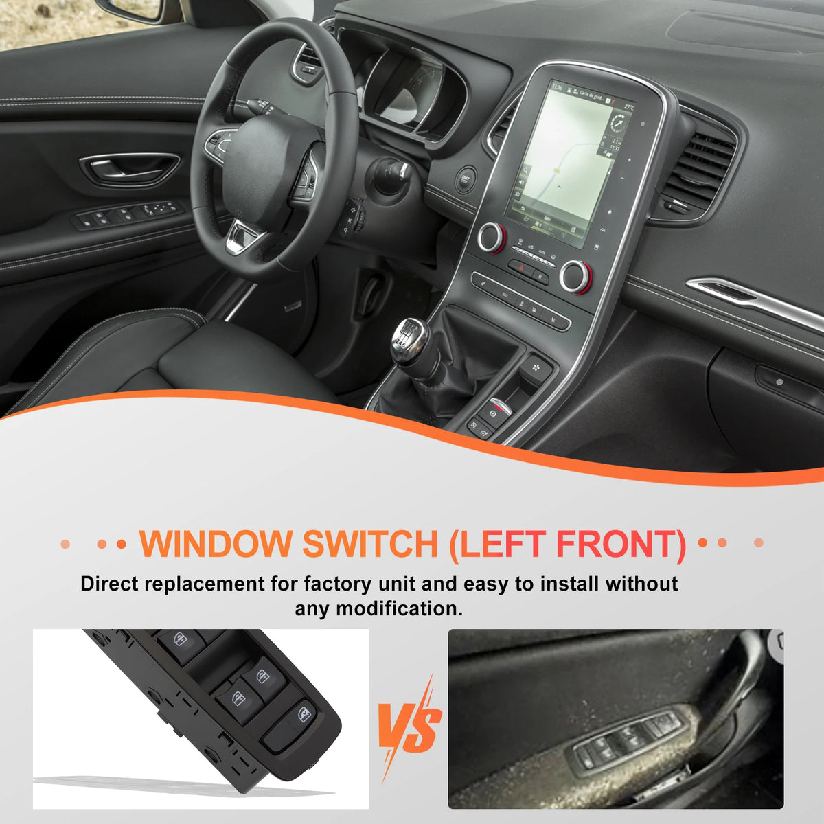 254015253R Electric Power Master Window Control Button Switch for Renault Megane IV Fastback 1.5 SPORT TOURER 2016