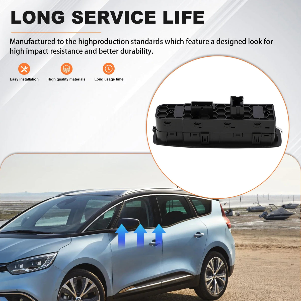 254015253R Electric Power Master Window Control Button Switch for Renault Megane IV Fastback 1.5 SPORT TOURER 2016